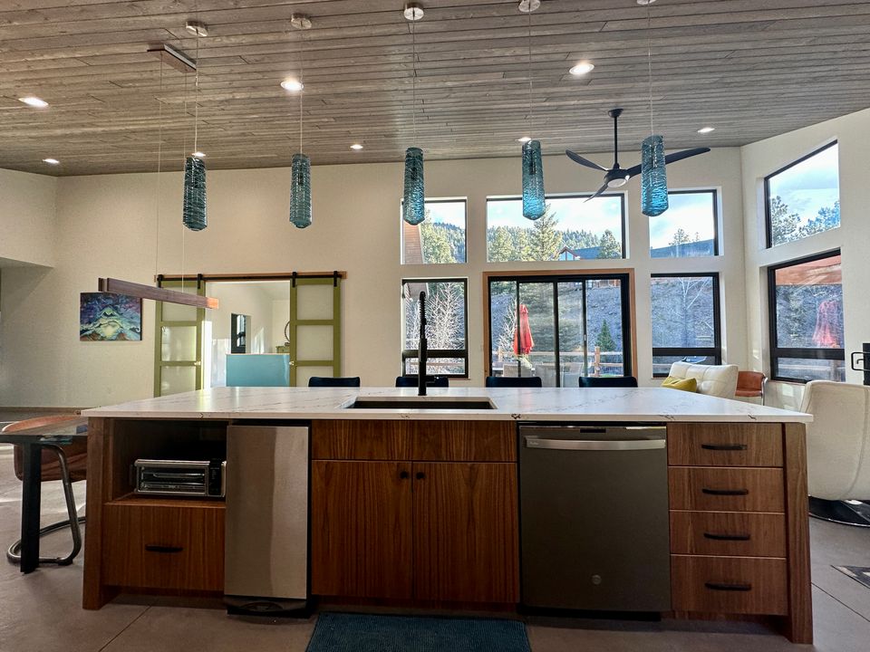 modern custom kitchen cabinetry with island