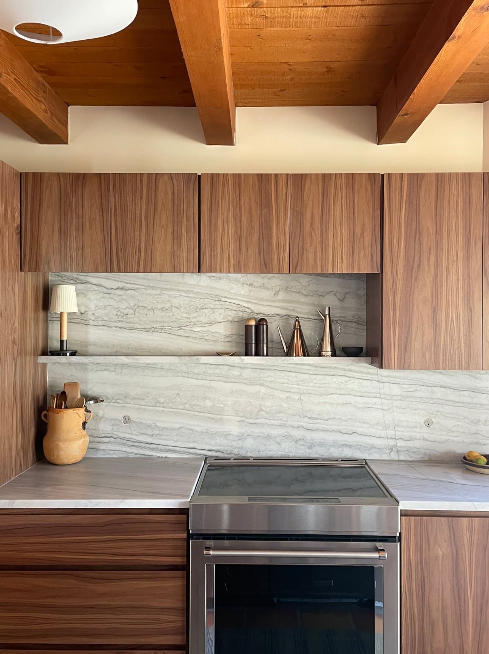 warm brown kitchen custom cabinets