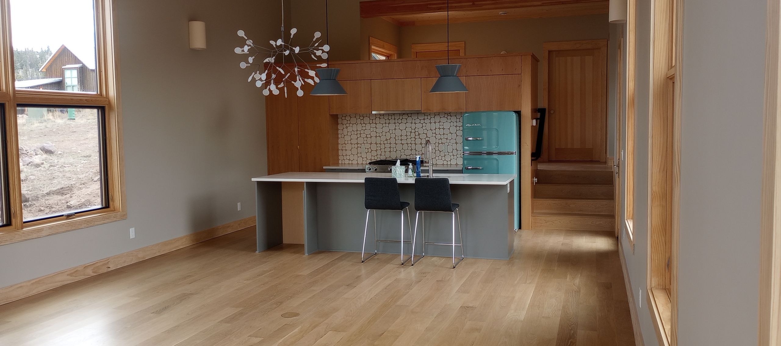 hand-built custom kitchen cabinets in a Colorado home