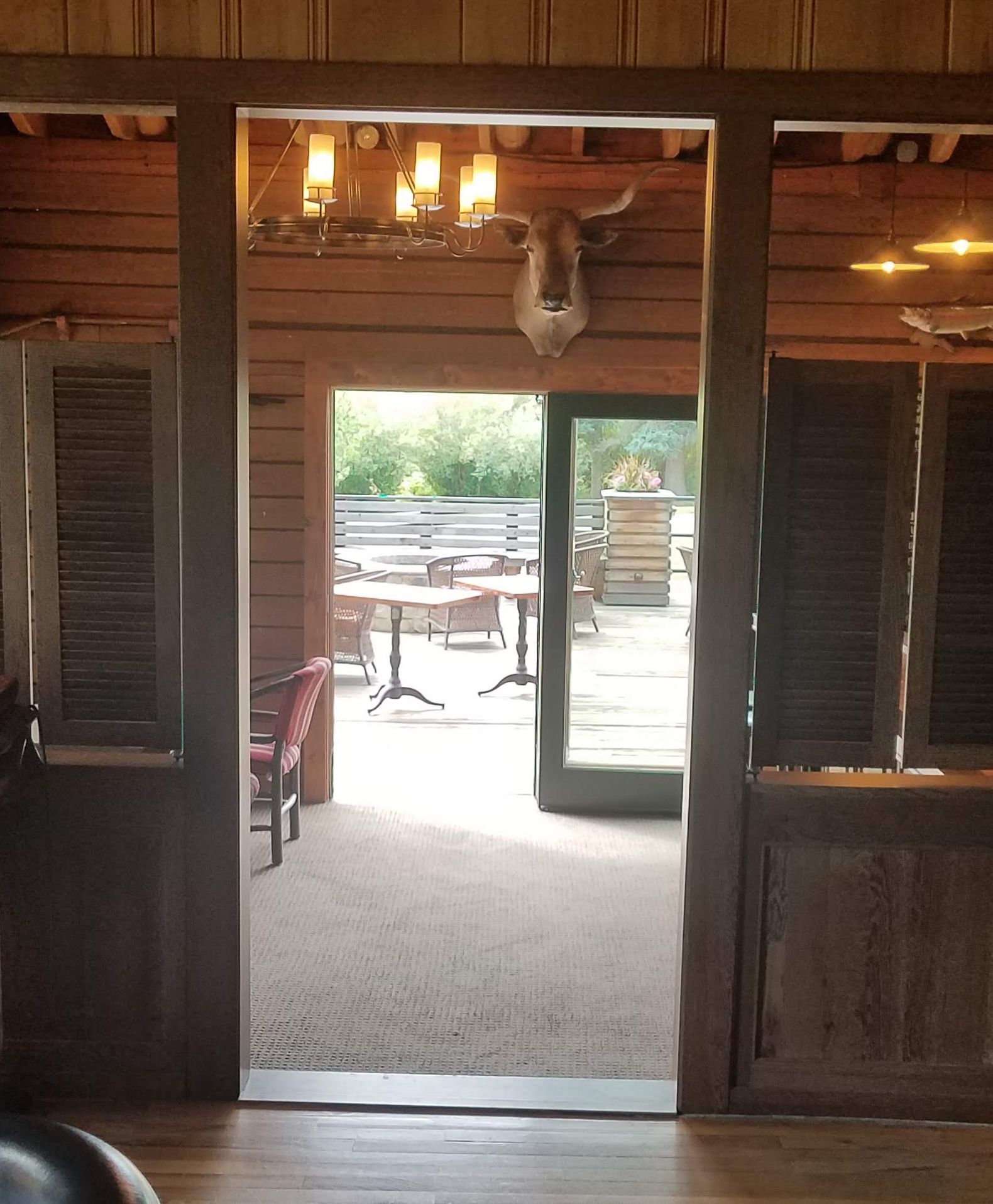 custom brown rustic finished western style interior door